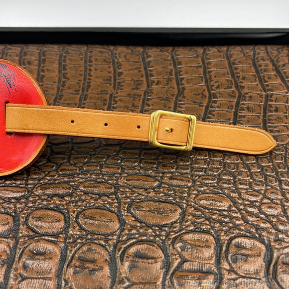 Hand Painted Vintage Louis Vuitton Leather Bag Tag /  Evil Eye 🧿 Talisman - Picture 7 of 11